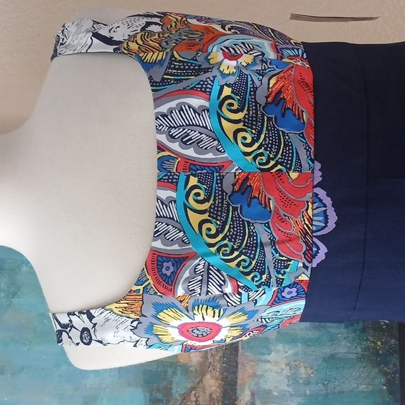 NINE WEST BNWT Colorful Patterned Sleeveless Dress BEAUTIFUL 😍 - Picture 3 of 12